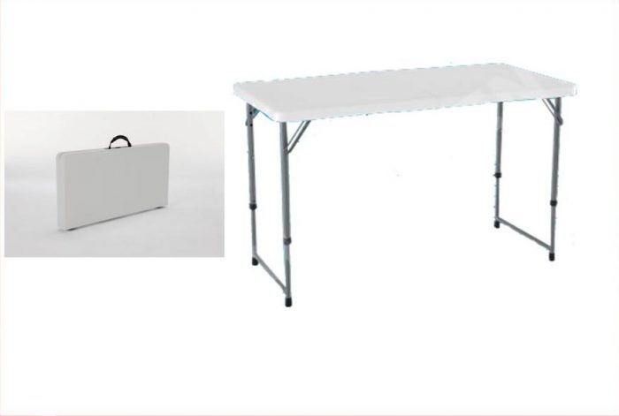 m table pliable en 2 122x60