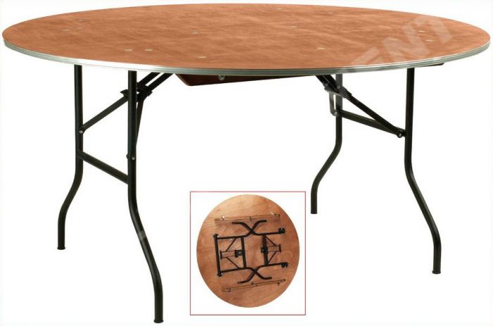 m table pliante bois ronde